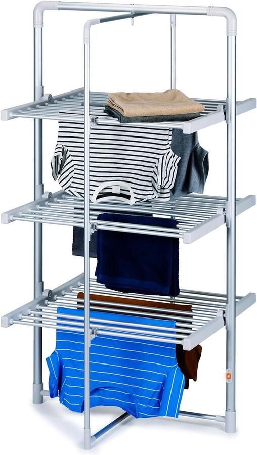 Elektrisch Droogrek Droogtoren Was Snel Kleding Drogen Verstelbare Temperatuur 21 Meter Droogruimte Grijs