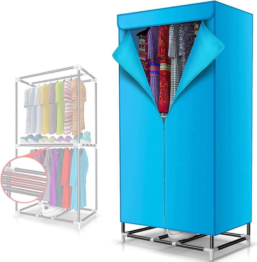 Elektrisch Droogrek Kledingdroger Wassen Snel Kleding Drogen Dubbellaags Model 70x43x140cm