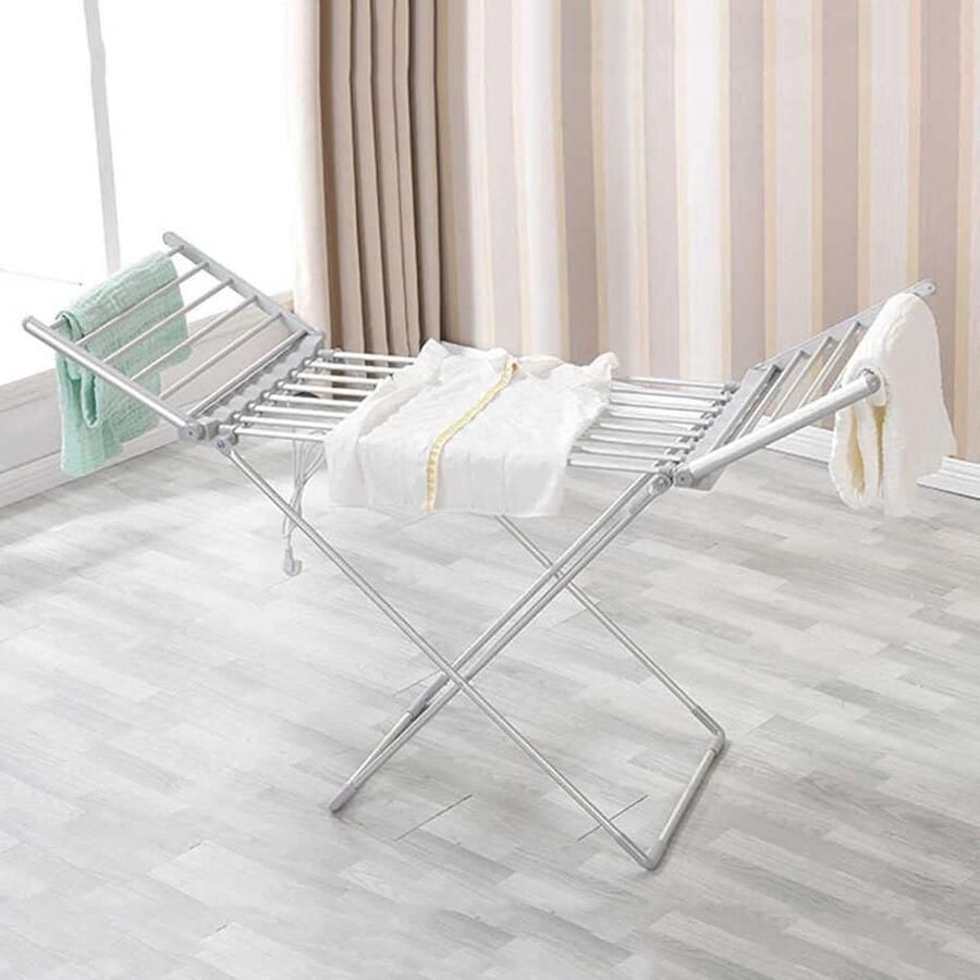 Elektrisch Droogrek Opvouwbaar Waskrek Binnen Kleding Drogen Intelligente Temperatuurregeling 147 x 54 x 94 cm