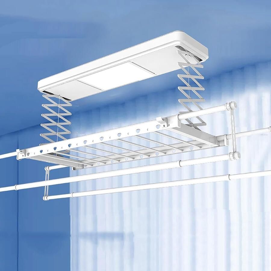 Elektrisch Droogrek Verstelbare Waslijn Efficiënt Kleding Drogen Afstandsbediening Bediening 1.15 tot 2 Meter