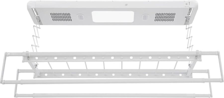 Elektrisch Droogrek Wanddroger Plafond Kleding Drogen Met Afstandsbediening 155 x 60 cm Wit