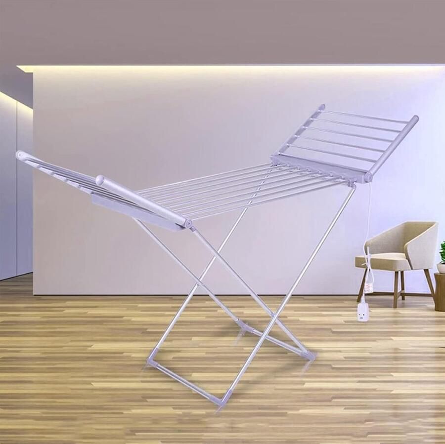 Elektrisch Kledingrek Wasdroger Vleugels Thuis Snel Drogen Opvouwbaar Draagbaar 146x50x98cm