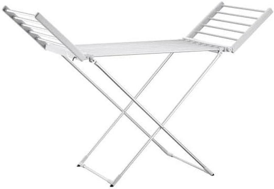 Elektrisch wasrek Droogrek Kleding Drogen Snelle Warmte 93x147x52.5 cm Zilverkleurig