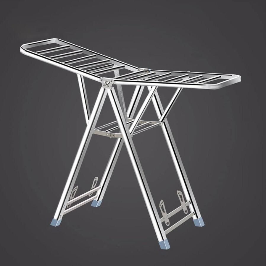Elektrisch Wasrek Wasdroger Opvouwbaar Kleding Drogen Energiebesparend Ontwerp 1.5 meter Zilver