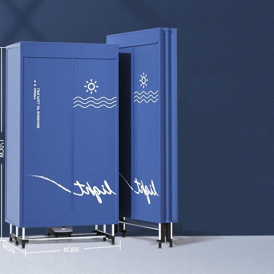 Elektrische Droger Draagbaar Droogrek Kleding Drogen Grote Capaciteit 560L Grijs
