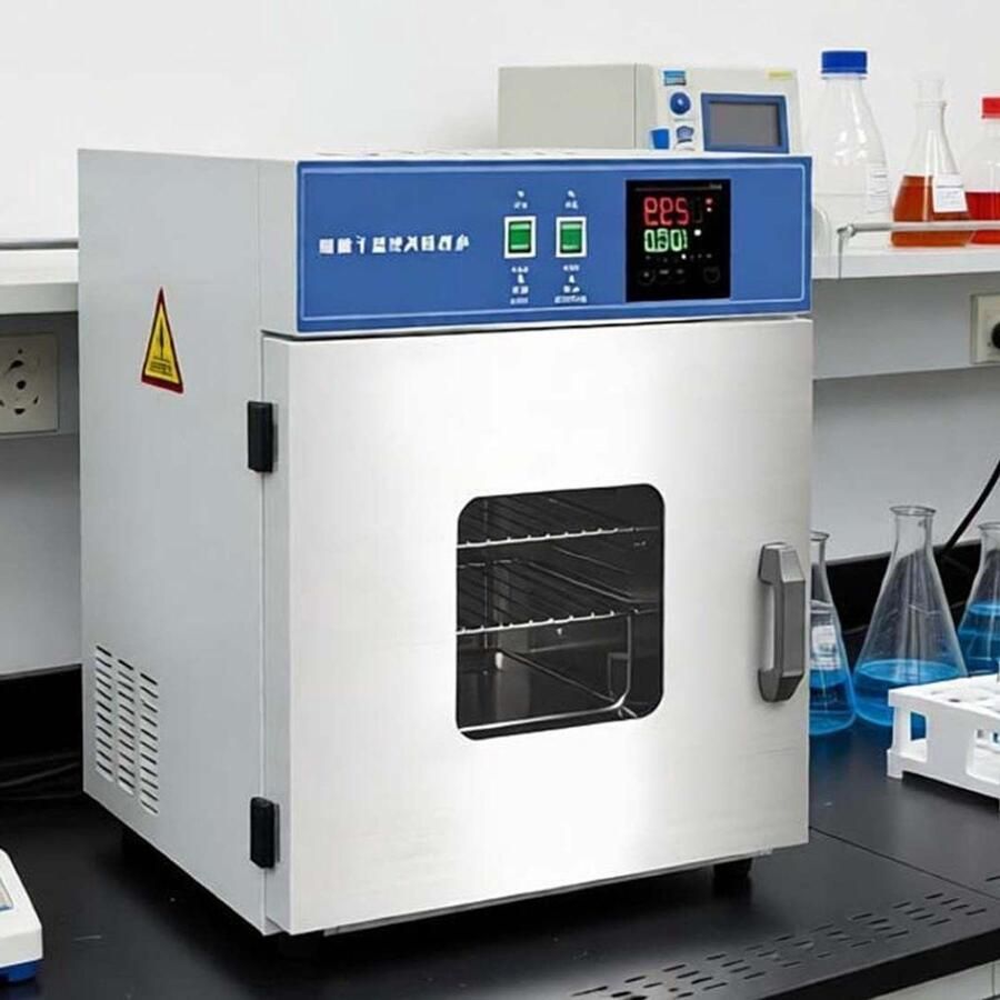 Elektrische droogoven Heteluchtdroger laboratorium Monsters drogen Intelligente temperatuurregeling 16 liter Zilver