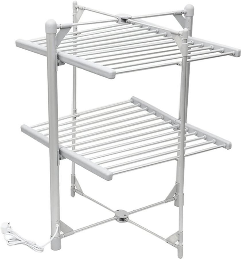 Elektrische Droogrek Opvouwbare Kledinghanger Snel Kleding Drogen Constante Temperatuur 2 Lagen 15kg