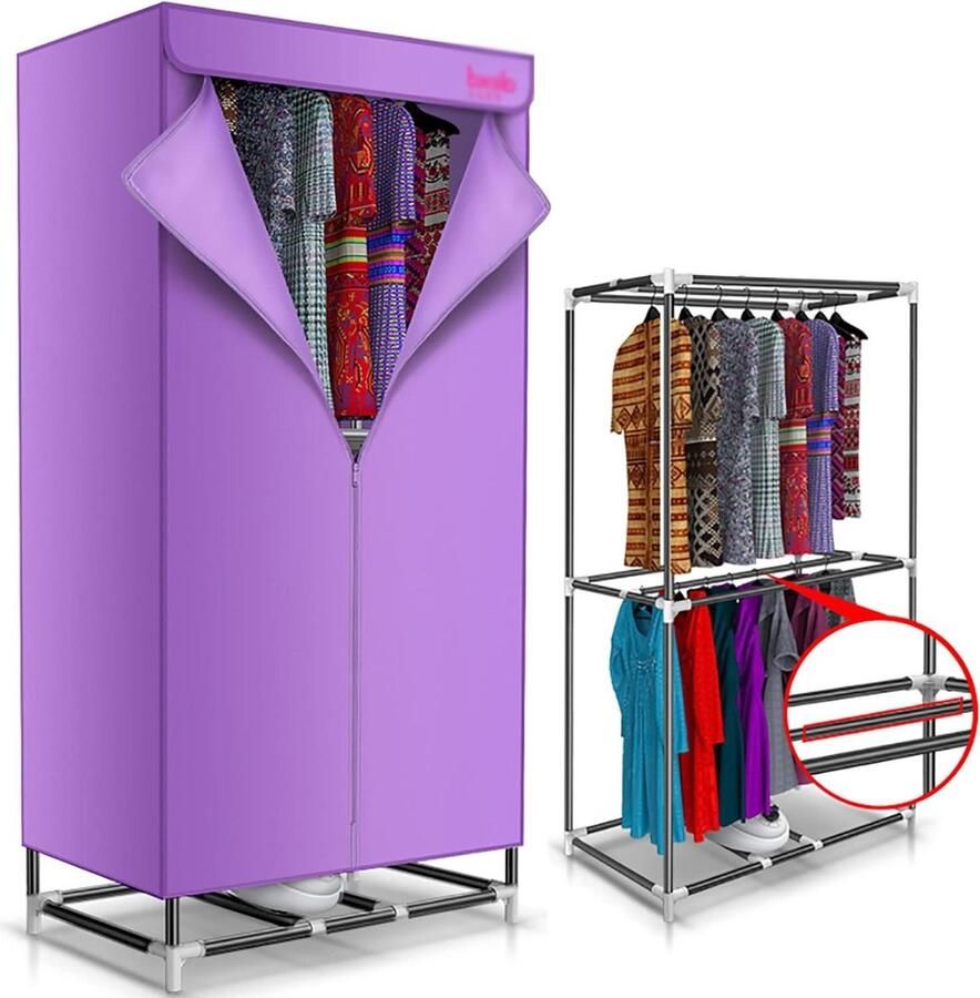 Elektrische Kledingdroger Droogrek Verwarming Snel Kleding Drogen Met Timer 180 Minuten 2 etages PAAR