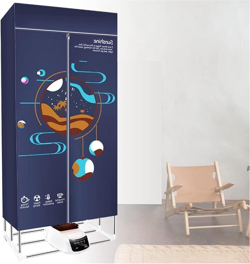 Elektrische Kledingdroger Wasdroger Binnen Snel Kleding Drogen Automatische Timer 15 Kilogram Capaciteit Wit