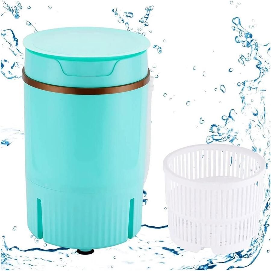Elektrische Mini Wasmachine Opvouwbare Wasmachine Kleine Wasjes Imitatie Handwas 4.5 Kilogram Blauw