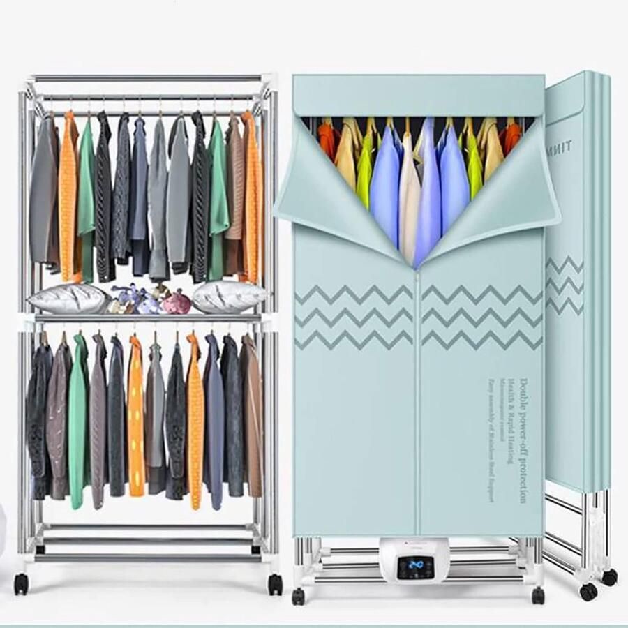 Elektrische Was Droger Kledingdroogrek Snel Kleding Drogen Energiebesparend Verwarmd 15 Kilogram Capaciteit Groen