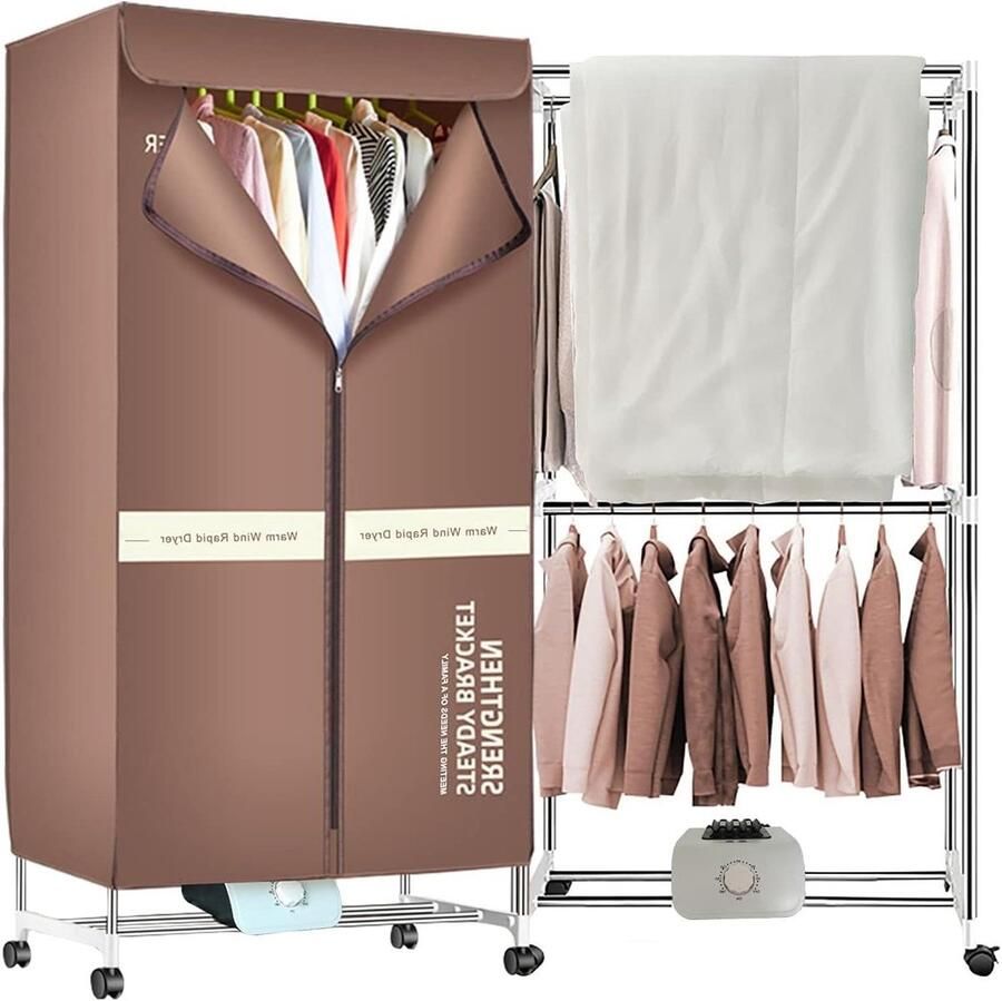 Elektrische Wasdroger Draagbare Droger Snel Kleding Drogen Dubbellaags Ontwerp 15 kg Capaciteit Grijs