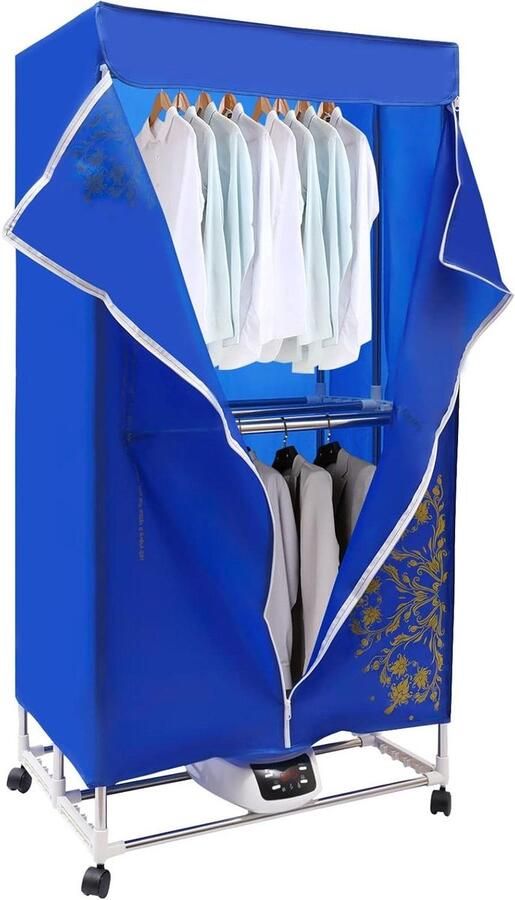 Elektrische Wasdroger Draagbare Droogmachine Kleding Drogen Timerfunctie 240 Minuten 150 cm Hoog Wit