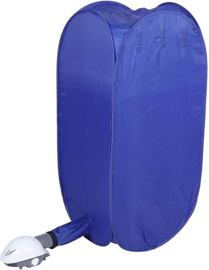 Elektrische Wasdroger Draagbare Kledingdroger Efficiënt Kleding Drogen Opvouwbaar Ruimtebesparend 50x50x90cm Blauw
