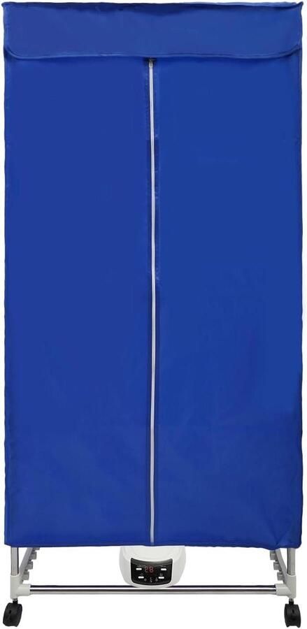 Elektrische Wasdroger Draagbare Kledingkast Kleding Snel Drogen Met Timer Afstandsbediening 30 Kilogram Capaciteit Blauw