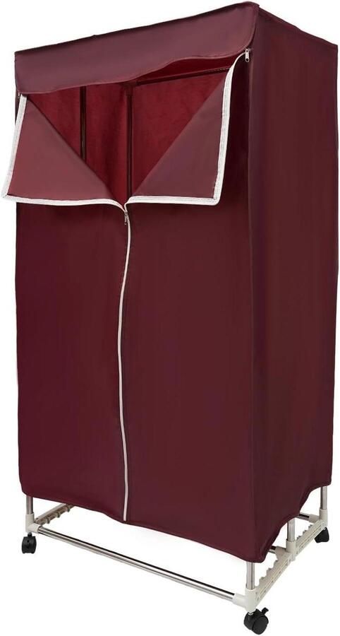 Elektrische Wasdroger Kledingdroger Kast Snel Kleding Drogen Geluidsarm Design 50x70x150cm Wijnrood