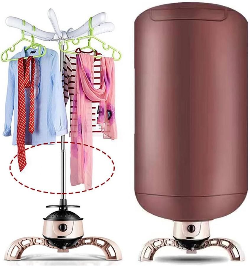 Elektrische Wasdroger Kledingdroger Schoendroger Kleding Snel Drogen Stofdicht Gordijn 15 Kg Bruin
