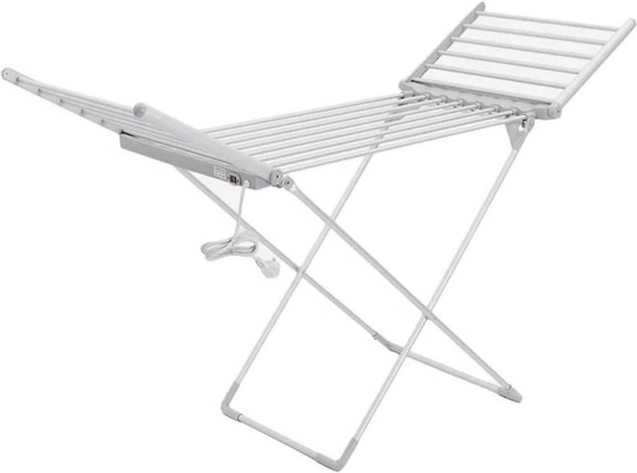Elektrische Wasdroger Kledingdroger Vouwrek Snel Kleding Drogen Constante Temperatuur 147cm Hoog One Color