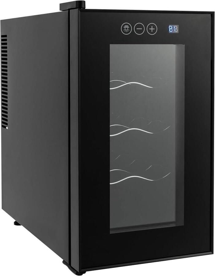 Elektrische Wijnkoelkast Drankenkoeler Mini Koelkast Wijn Bewaren Nauwkeurige Temperatuurregeling 23 Liter Zwart - Foto 1