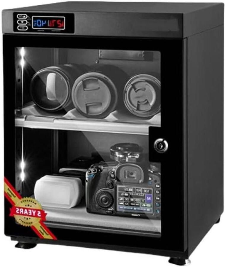 Elektronische droogkast 35L digitale vochtigheidsregeling met LED-display voor cameralens en elektronica ultrastille en energiezuinige beschermende opslag