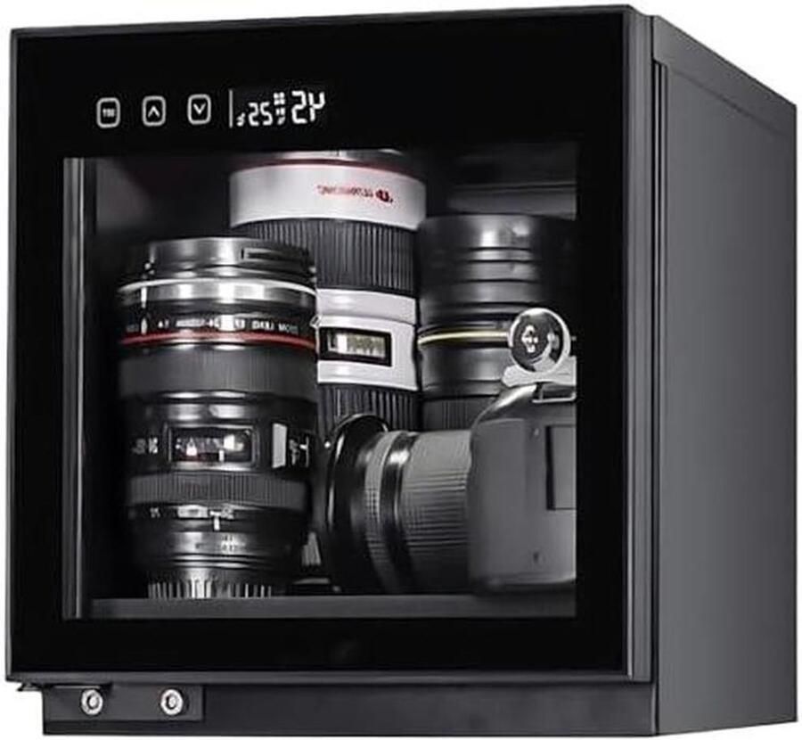 Elektronische Droogkast Intelligente Opbergbox Apparatuur Beschermen Touchscreen Bediening 40 Liter Zwart