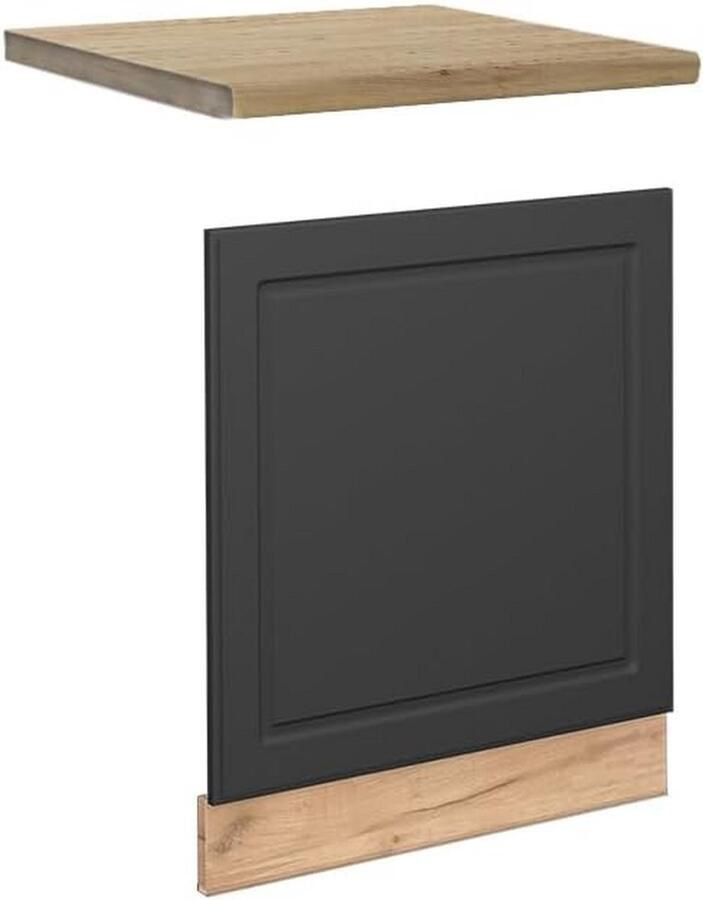 Frontpaneel Vaatwasser 60 cm MDF Antraciet Goud Krachtig Eiken
