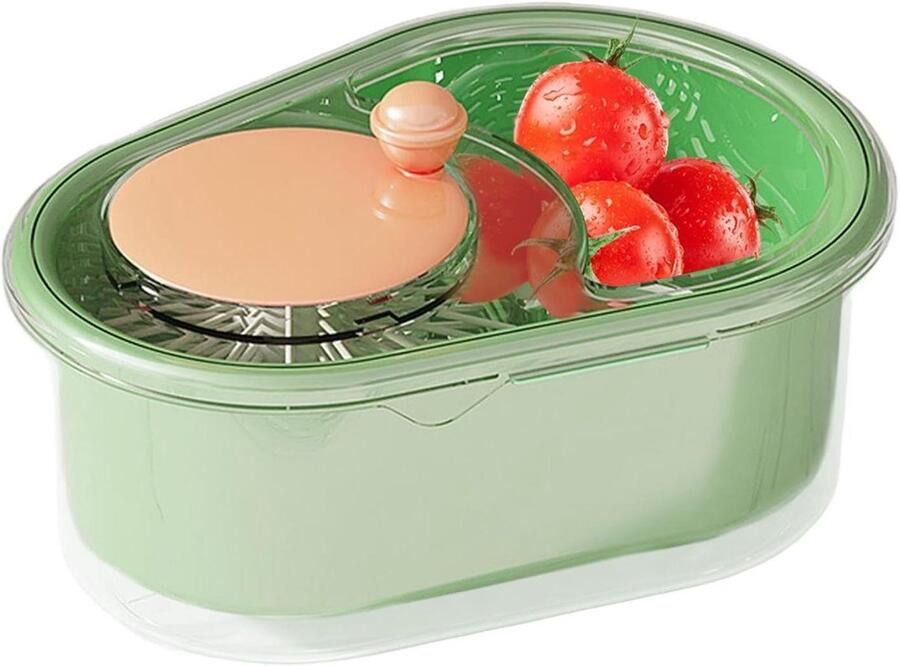 Fruit & Groente Spinner Wasdroger Kom Snel Schoonmaken Handmatig Bedienbaar 32 cm Lengte Groen