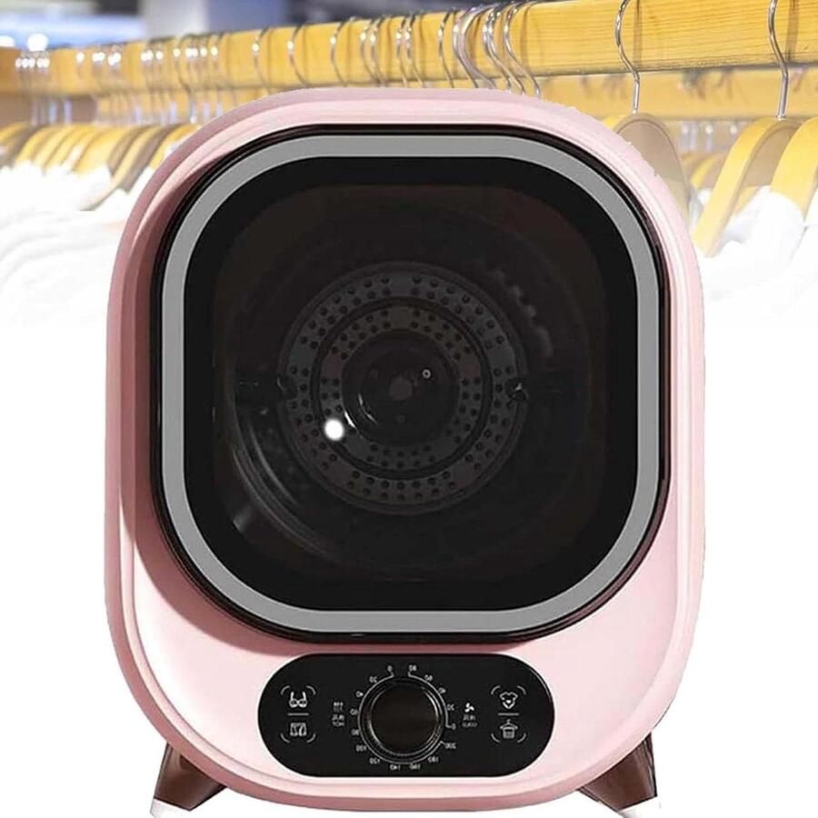 Geventileerde Wasdroger Mini Condensor Snel Kleding Drogen Dubbele Temperatuurregeling 08 Kg Capaciteit Wit