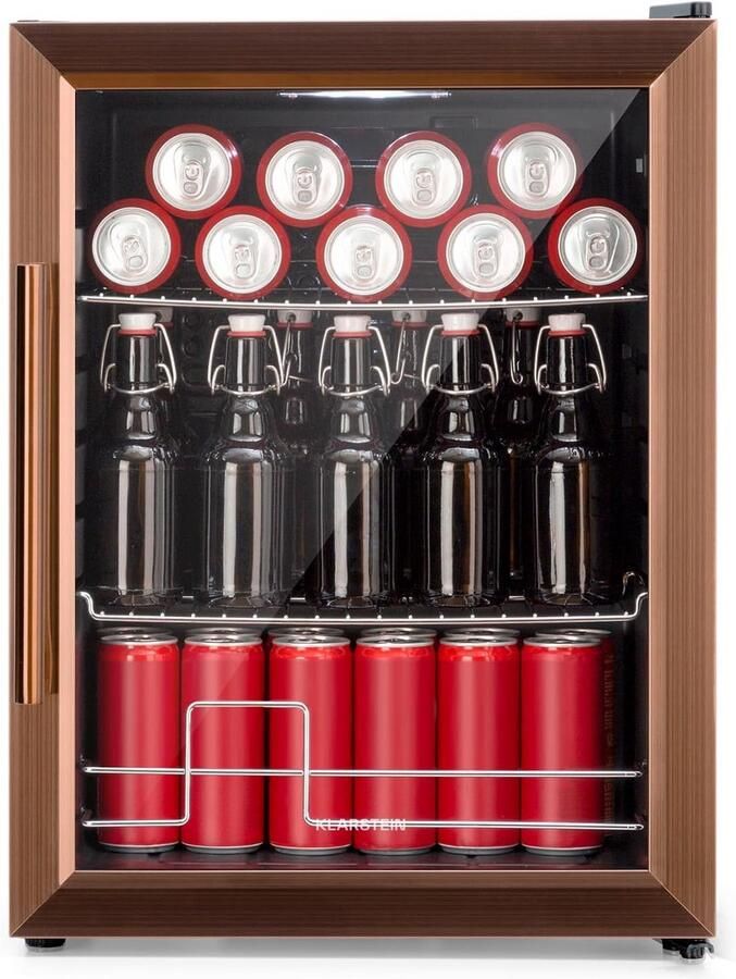 Glazen Deur Mini Koelkast 60L met LED Verlichting voor Dranken