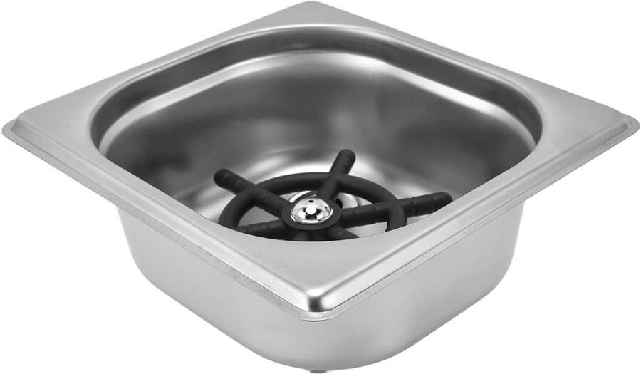 Glazen spoeler Bekerreiniger spoelbak Snel bekers reinigen Automatische waterspray 17.6 cm breed Roestvrij staal