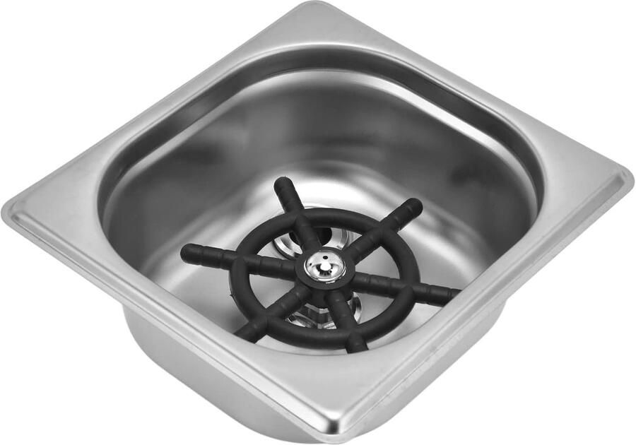 Glazen Spoeler Bekerwasser Flessenreiniger Snel Bekers Spoelen Automatische Reiniging 176 mm Lengte Zilver