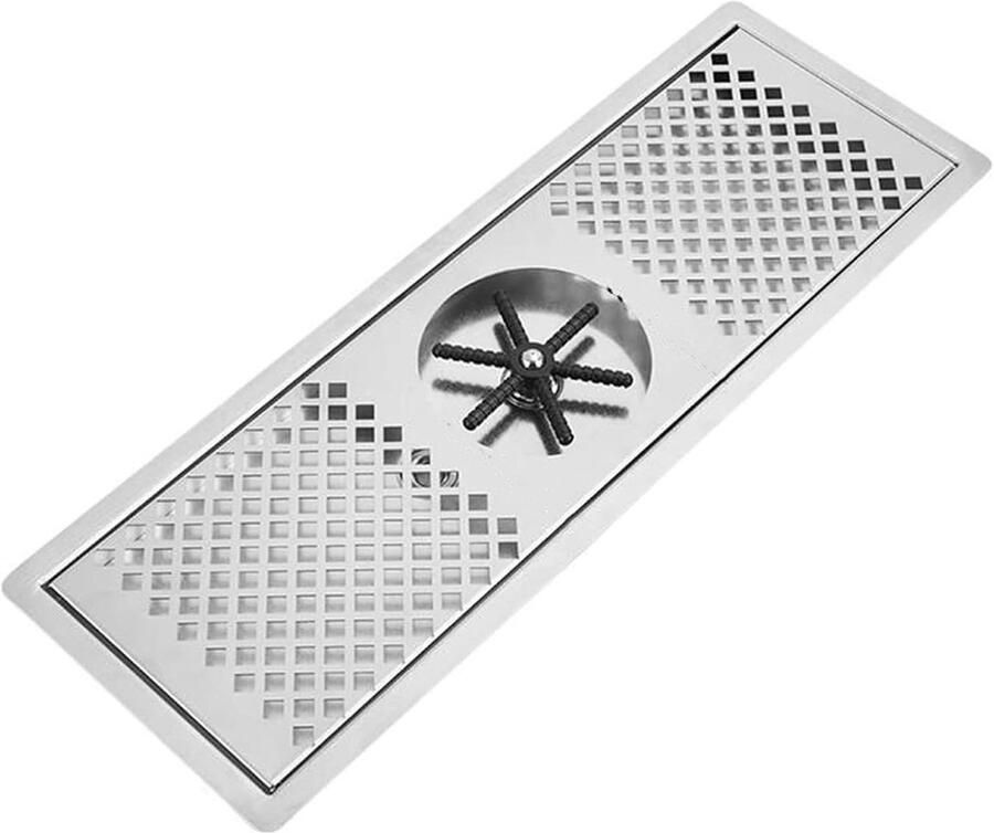 Glazen Spoelmachine Bekerreiniger Bar Snel Glazen Reinigen 304 Roestvrij Staal 60 x 20.5 cm Zilver