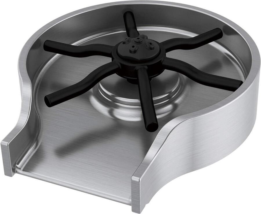 Glazen Spoelmachine Spoelbak Afspoeler Horeca Gebruik Roestvrij Staal 61x46 cm Zilver