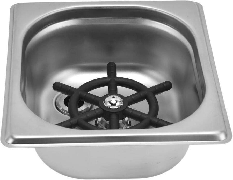 Glazen Wasmachine Beker Reiniger Snel Koppen Spoelen Automatische Spray 17.6 cm Lengte Roestvrij Staal