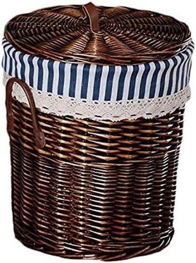 Grote Wasemmer Wasmand met deksel Kleding Opbergen Natuurlijke wilg 31x34CM Groen