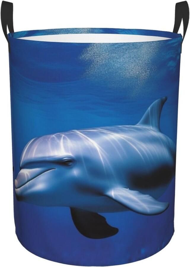 Grote Wasmand Kledingmand Opbergmand Vuile Kleding Opslag Waterdicht Materiaal 42 cm Hoog Zwart