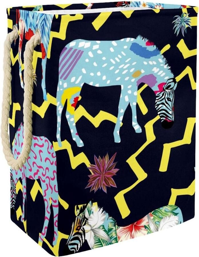 Grote Wasmand Kledingmand Was Opbergen Waterdicht Oxford Doek 49x30x40.5 cm Meerkleurig