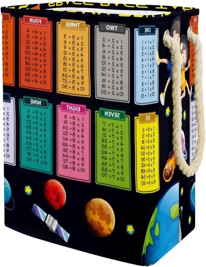 Grote wasmand Opbergmand kleding Was sorteren Waterdicht Oxford doek 49x30x40.5 cm Meerkleurig
