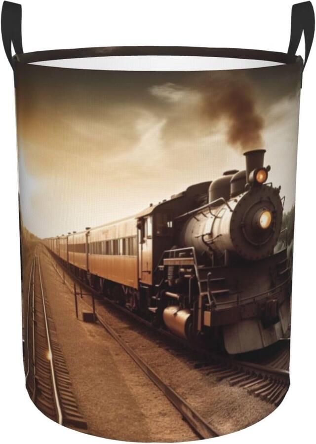 Grote wasmand Opvouwbare opberger Kleding sorteren Waterdichte voering 42 cm hoog Zwart