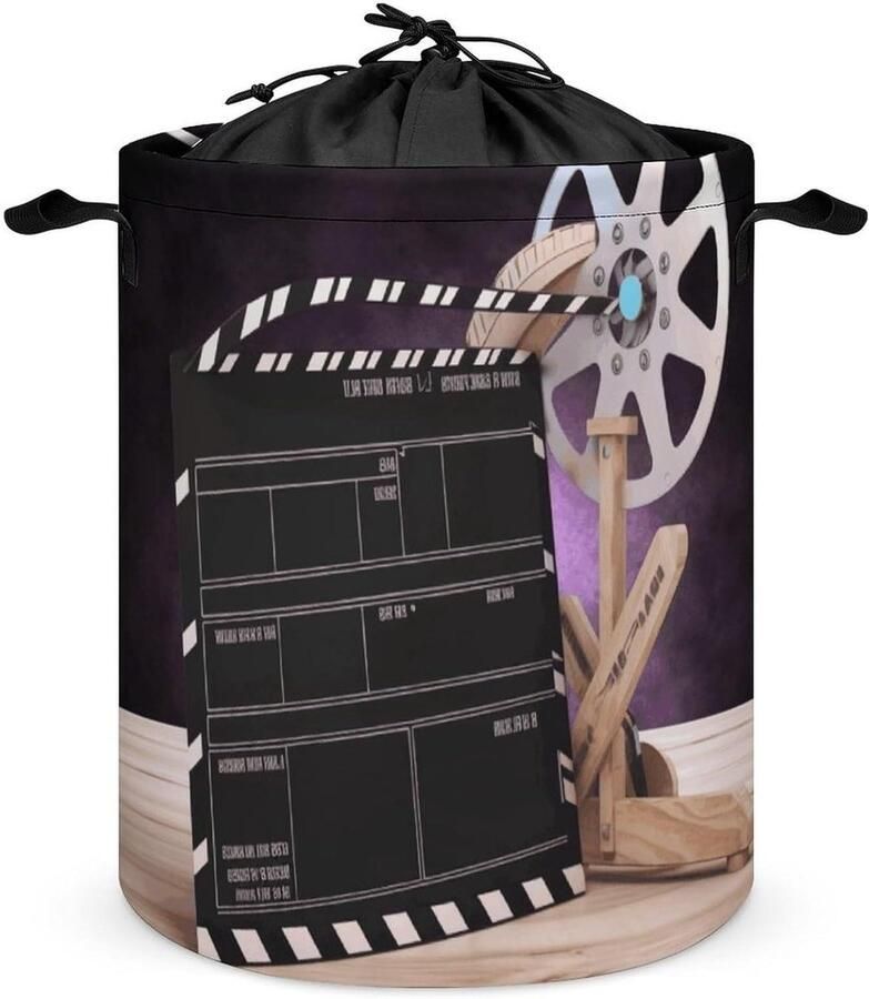 Grote Wasmand Vuile Kleding Mand Opbergen Thuis Vrijstaand Ontwerp 75 Liter Films Clapperboard