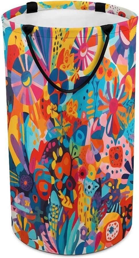 Grote Wasmand Vuile Kleren Mand Huishoudelijke Opslag Met Handvatten 69 x 40 cm Kleurrijk
