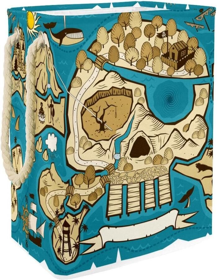 Grote Wasopberger Kledingmand Vuile Was Kleding Opslag Waterdicht Oxford Doek 49x30x40.5 cm Meerkleurig