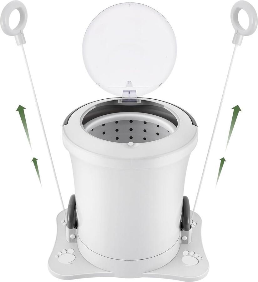 Handmatige Wasdroger Mini Spinner Water Verwijderen Niet-elektrisch Capaciteit 4-8 stuks Wit
