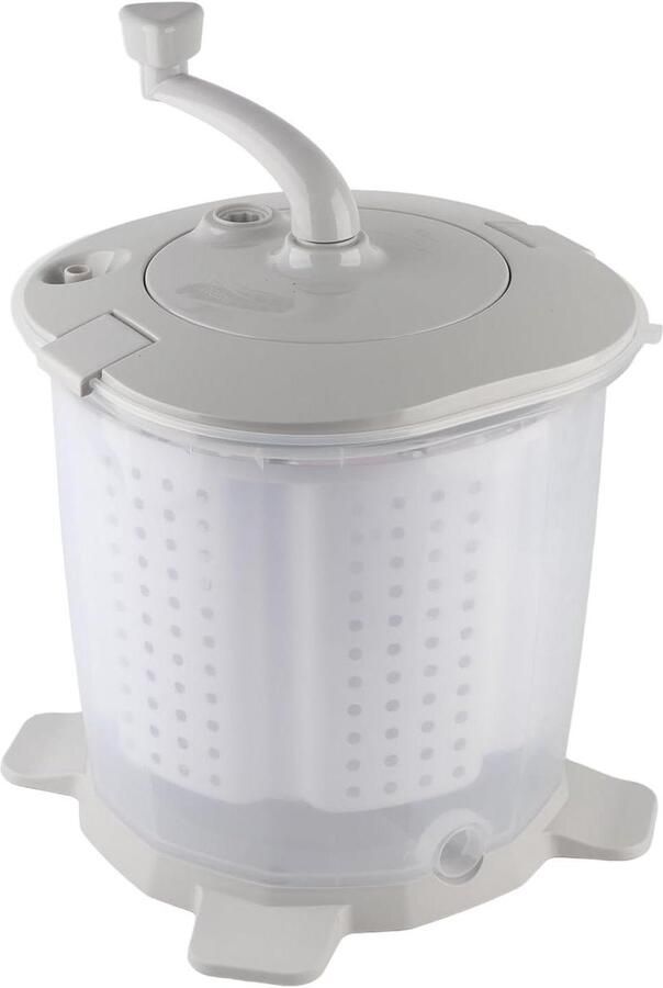 Handmatige Wasmachine Draagbaar Wassen Kleine Wasjes Handslinger Bediening 35 x 35 cm Noords Grijs