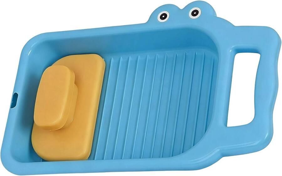 Mini Wasbord Handwas Hulpmiddel Ondergoed Wassen Krokodillenstructuur Oppervlak 32 Cm Blauw
