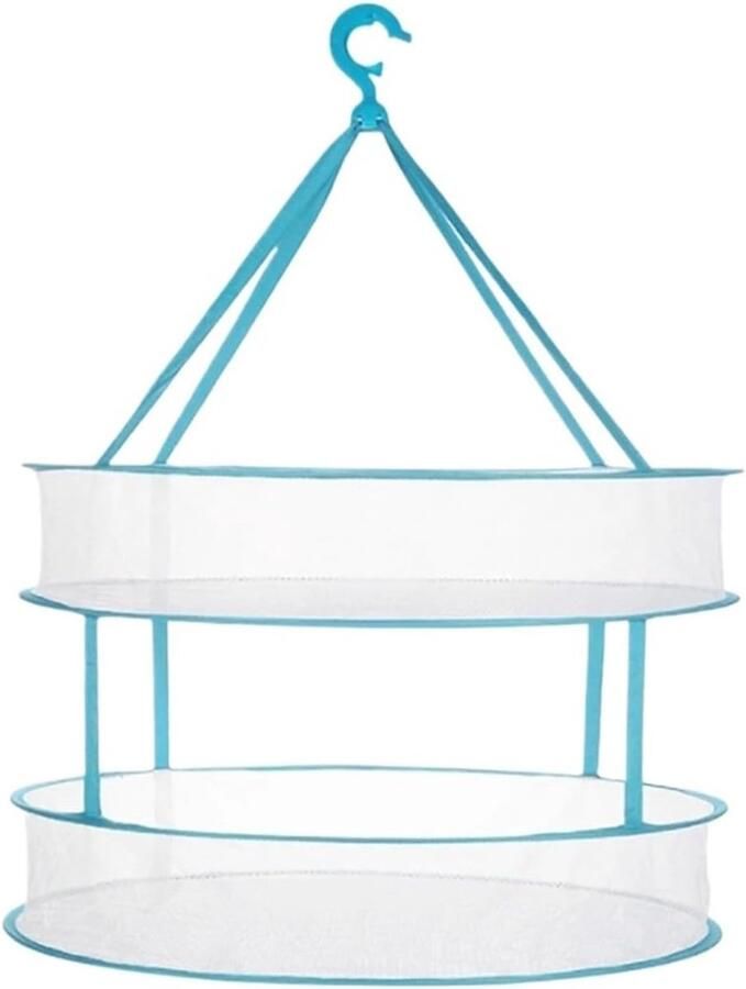 Hangend Droognet Wasdroger Kleding Drogen Verbeterde Luchtcirculatie Groot Formaat Blauw
