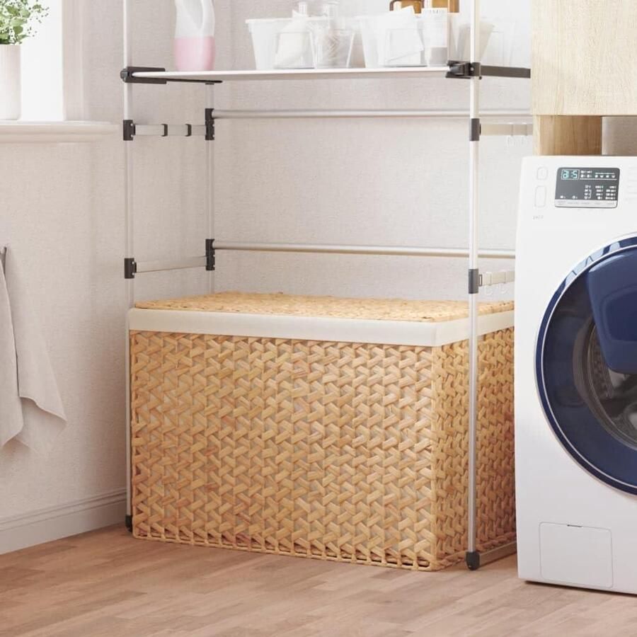 Homgoday Wasmand met 3 delen 75 x 42 5 x 52 cm waterhyacint wasmand grote opbergmanden wasmand deken geweven opbergmand speelgoedopbergorganizer