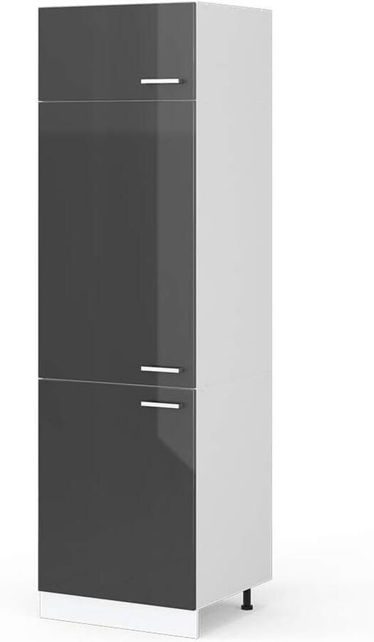 Inbouwkoelkast Kast Hoogglans Antraciet Wit 60 cm Universeel