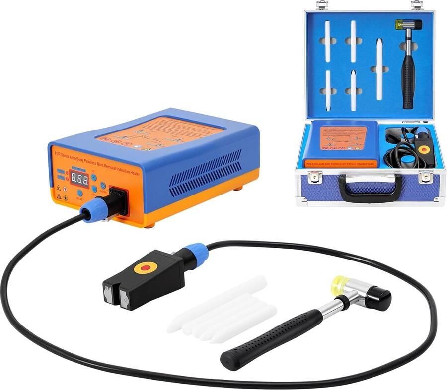 Inductiekookapparaat Magnetische Verwarming Deukreparatie Auto Verwarmt metaal zonder vlam 138 kW Blauw Oranje