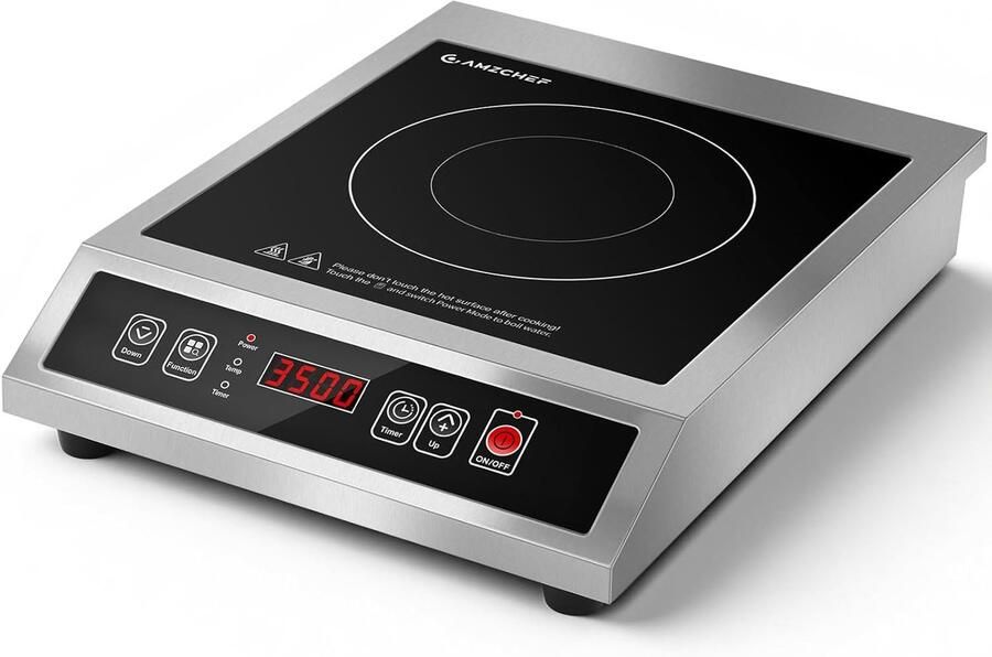 Inductiekookplaat Professionele Kookplaat Horeca Catering 3500 Watt Vermogen 42 x 325 cm Roestvrij Staal